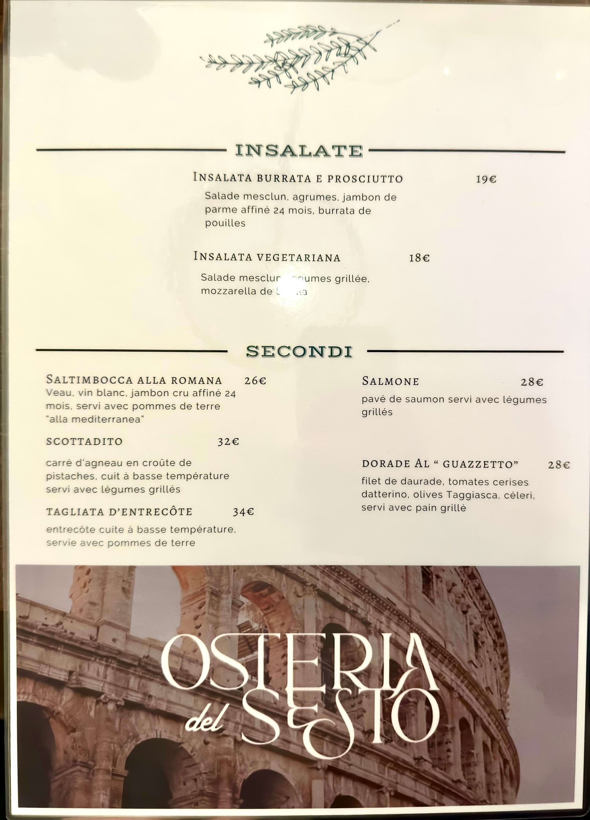 Osteria del Sesto - foto menu - 2 Osteria del Sesto - foto menu - 2
