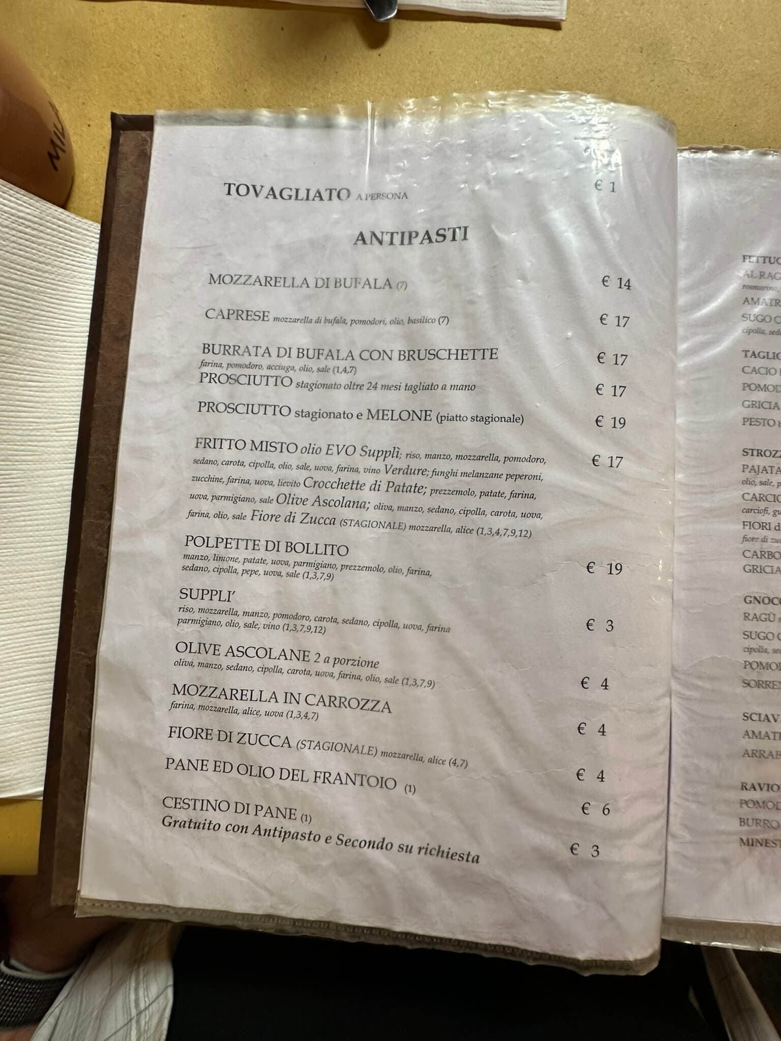 Osteria da Fortunata - fotos del menú - 5 Osteria da Fortunata - fotos del menú - 5