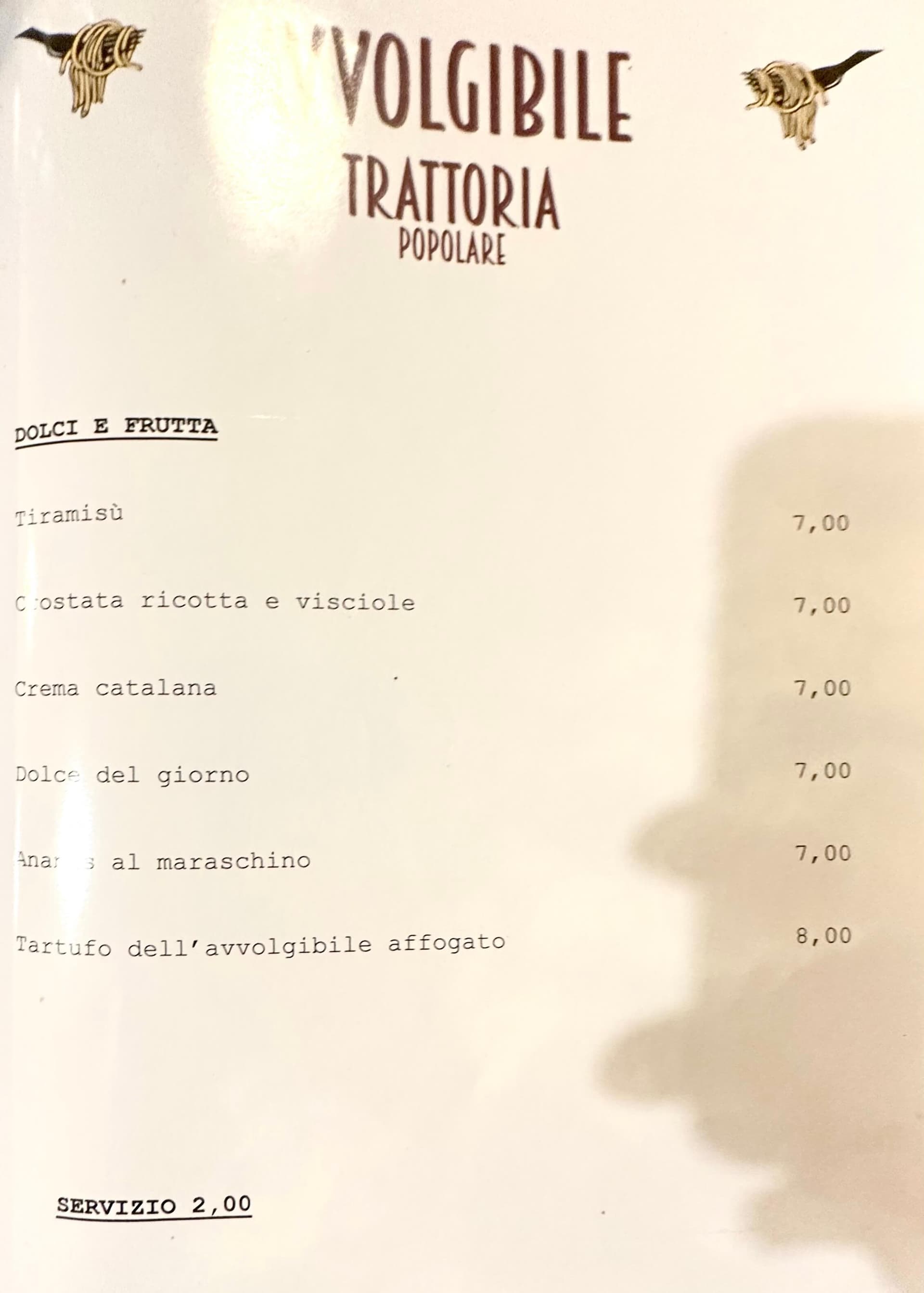 Trattoria L'avvolgibile - menu photos - 4 Trattoria L'avvolgibile - menu photos - 4
