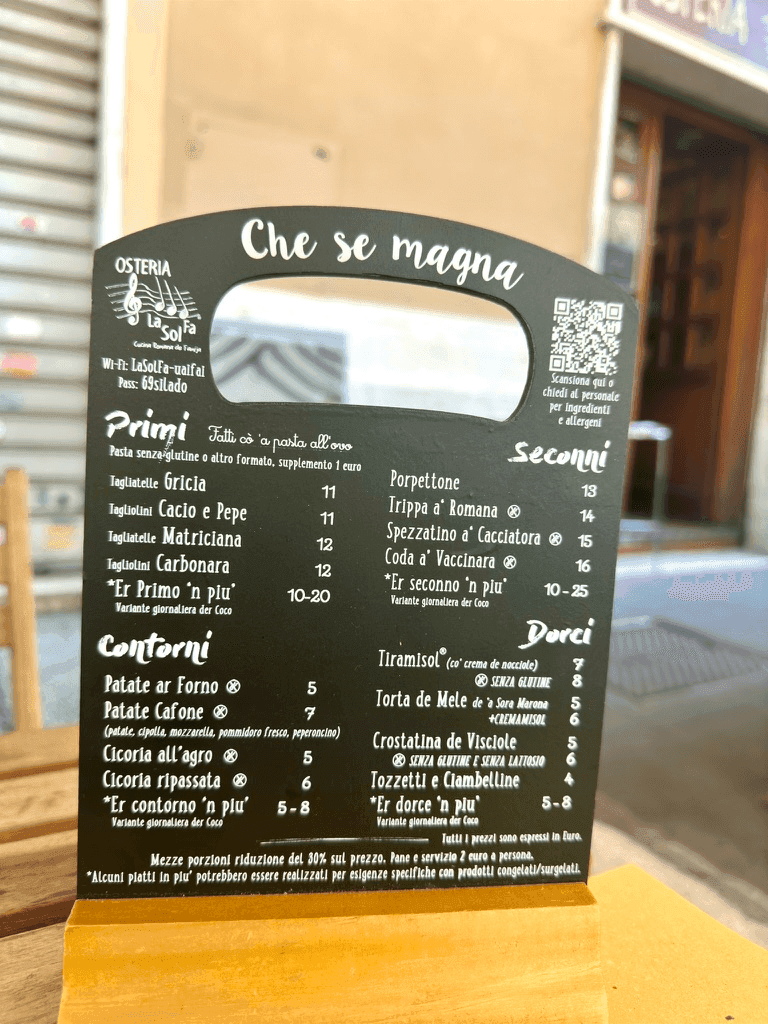 Osteria La Sol Fa - menu photos - 1 Osteria La Sol Fa - menu photos - 1